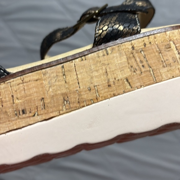 Boutique by Corky’s Fluffie Leopard Print Snakskin Platform Wedge Sandals Size 7 - Picture 12 of 15